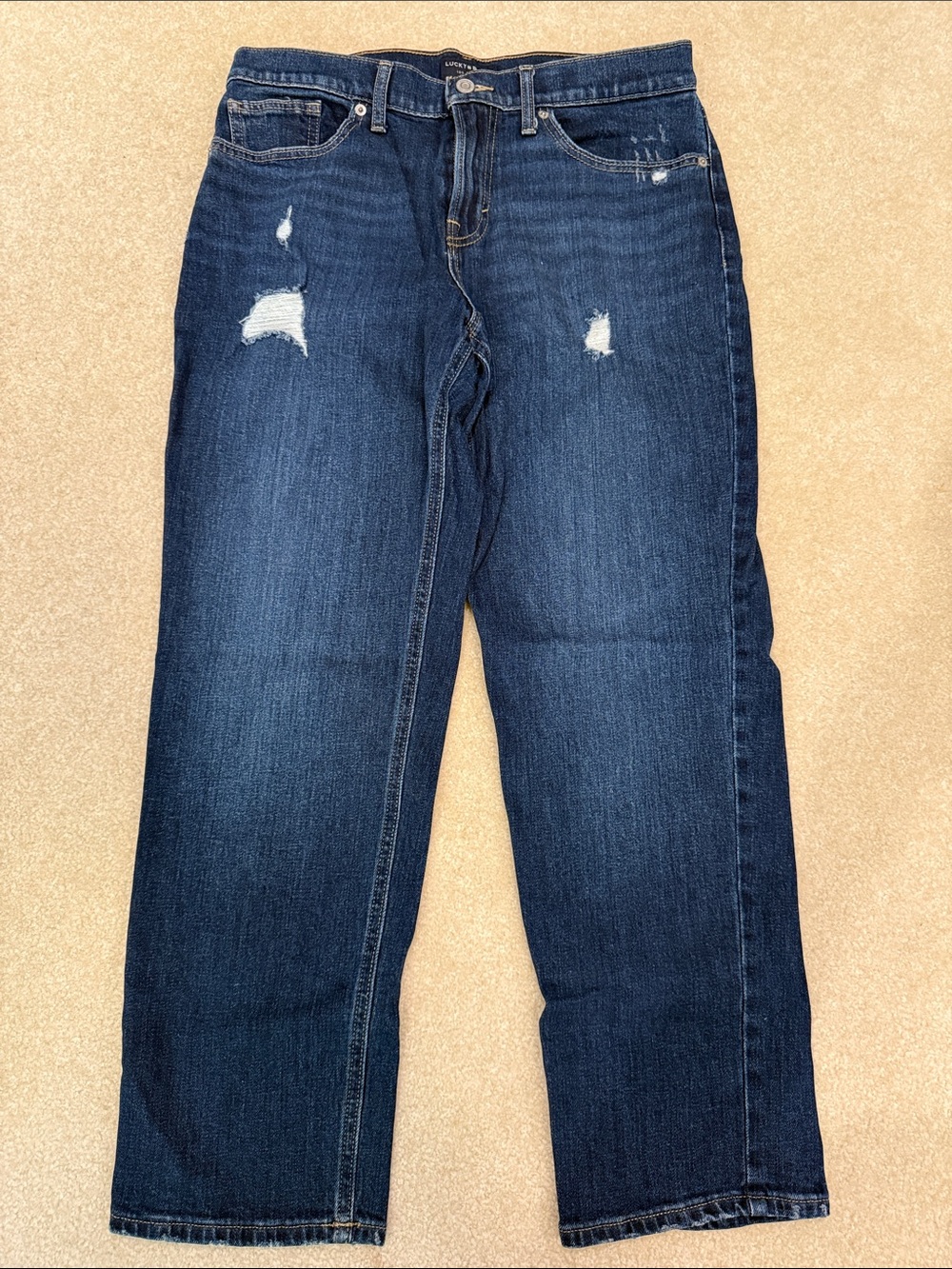 Women’s Dark Blue Distressed Jeans - Lucky Brand